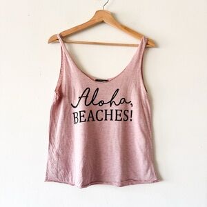 Papermoon Aloha Beaches Sleeveless Top Size Small
